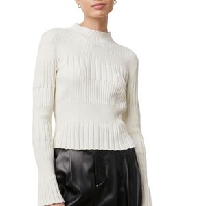 Rails Off White Ribbed Crew Neck Sweater